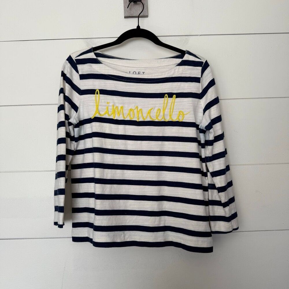 Ann Taylor Loft Women’s Medium Limoncello Striped Blouse Top